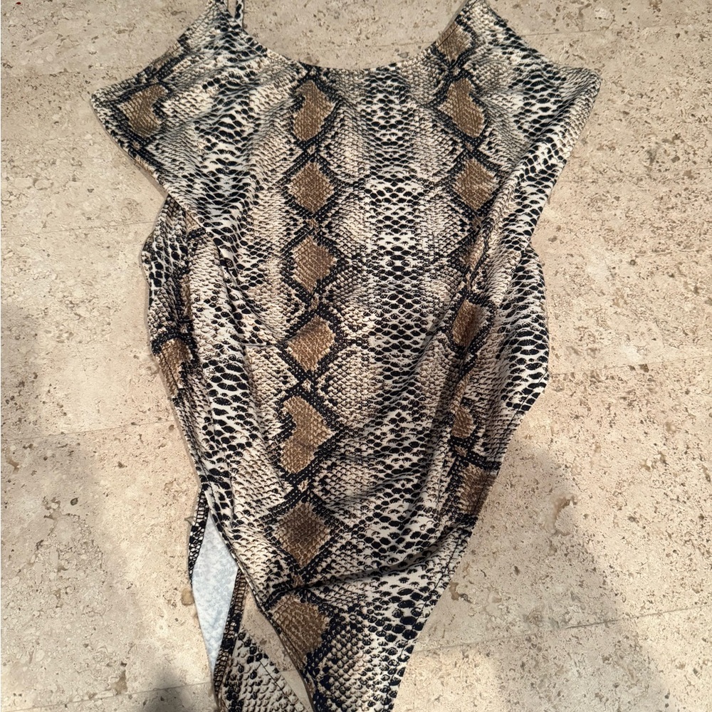 Snakeskin Print Women's Top